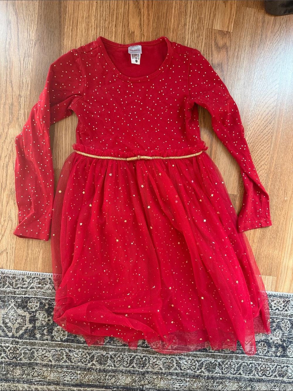 Hanna Andersson Tulle Party Dress with Gold Stars